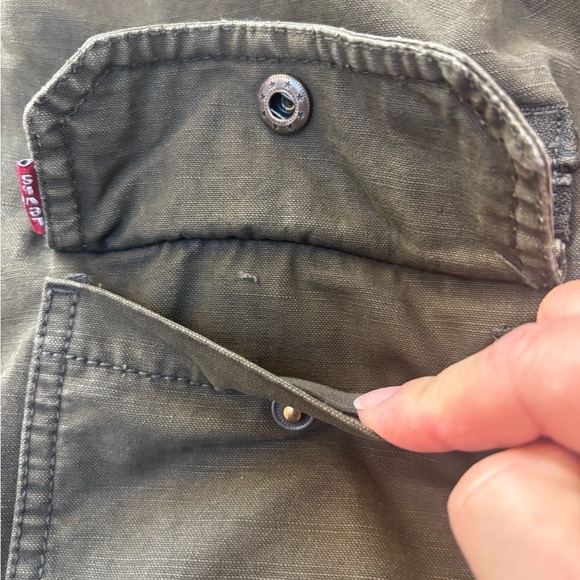 Levi's Men’s Quilted Lined Field Utility Khaki Green Jacket XL - Picture 12 of 13